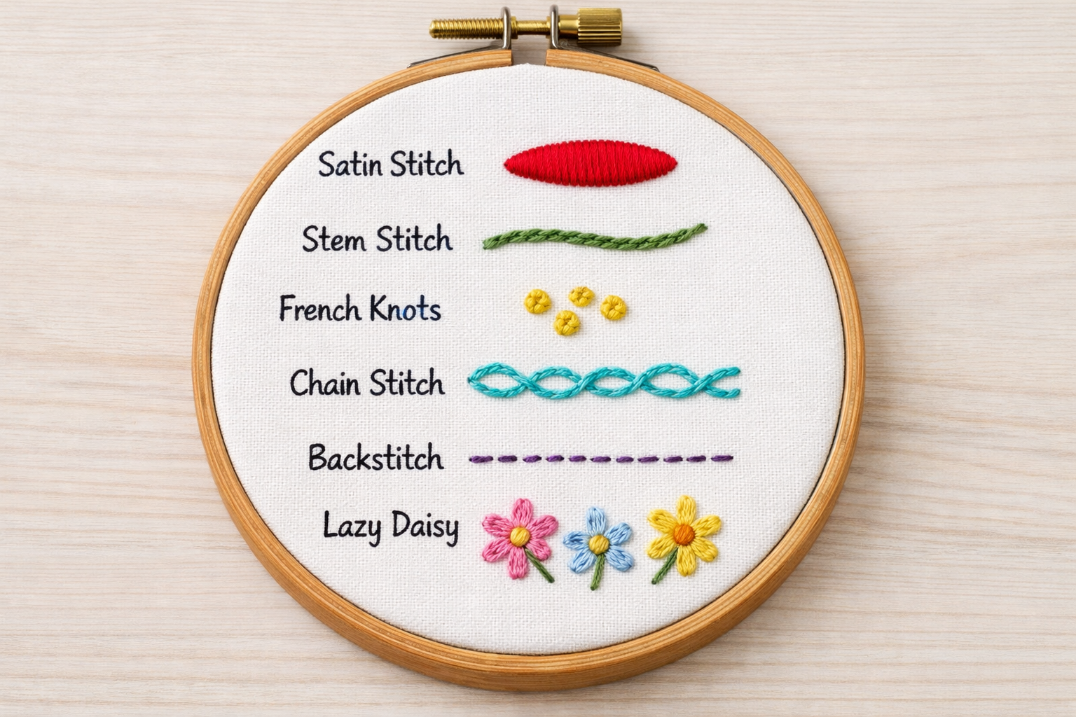 Kasnak uzerinde farkli dikis teknikleri ornekleri